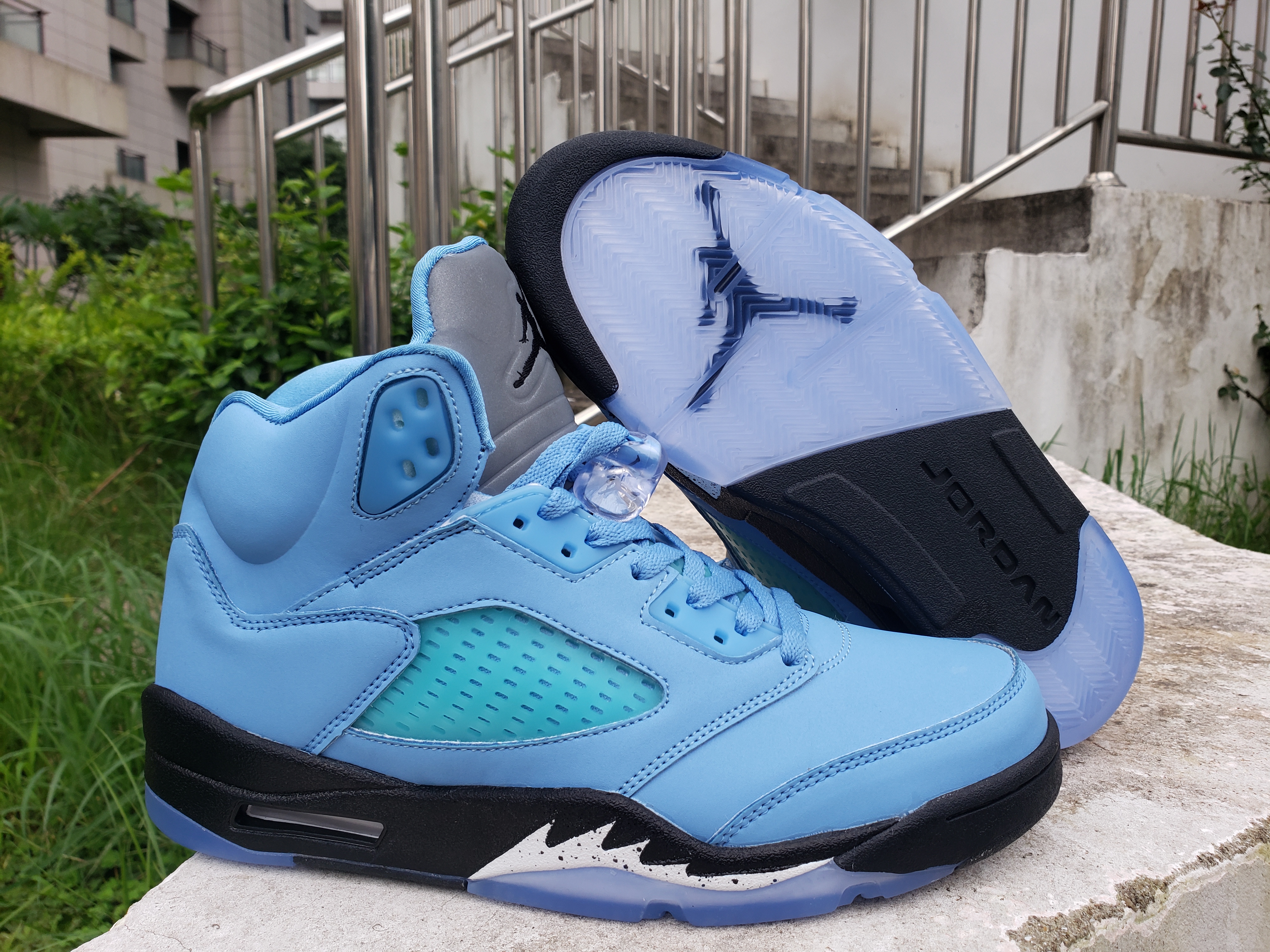 2022 Air Jordan 5 Jade Blue Shoes - Click Image to Close